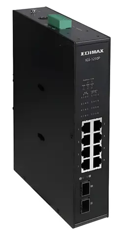 Edimax IGS-1210P / Switch / průmyslový / 8-port PoE GbE / 2x GbE SFP / Unmanaged