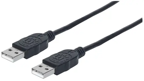 Manhattan USB 2.0 A-A / Kabel / 1 m / černý