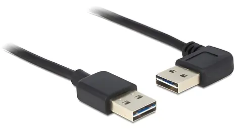 Delock EASY-USB 2.0-A samec pravoúhlý <-> USB 2.0-A samec / Kabel / 0,5 m / černá