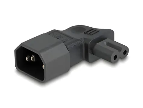 Delock IEC 60320 C14 - C7 černá / Redukce / 250 V / 2,5 A / přímá - úhlová