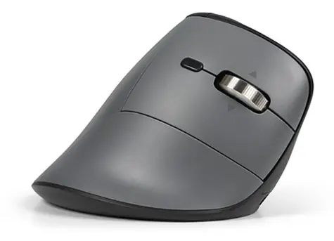 BakkerElkhuizen FastForward Pro černá, šedá / Ergonomická bezdrátová myš / Bluetooth / 5000 DPI / pro praváky
