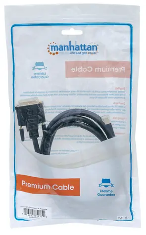 Manhattan černá / Kabel Mini DisplayPort na DVI-D / 1,8 m / Dual-Link / 60 Hz