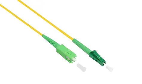 Good Connections žlutý / Optický patchkabel / LC/SC / Simplex / Singlemode OS2 9/125 µm / APC / 2 m