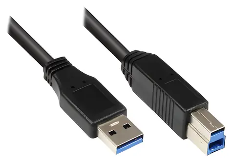Good Connections USB 3.0 A-B černá / Kabel / USB A - USB B / 0,2 m / 5 Gbit/s