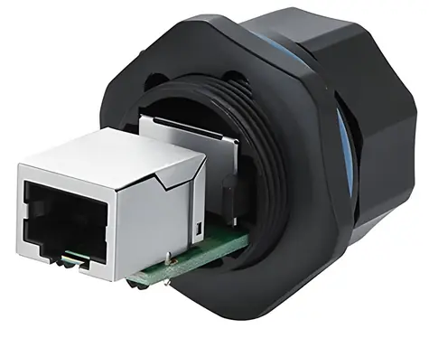 Good Connections S6 RJ45 černá / Spojka / průmyslová / IP65/IP67 / bajonet