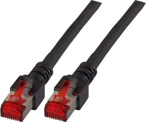 EFB Cat.6 0,25m černá / Patch kabel / S/FTP / LSZH