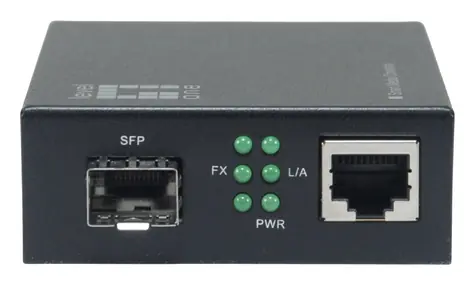 LevelOne GVM-2000 černá / Media konvertor / RJ45/SFP / 1000 Mbit/s / VLAN / Webový management