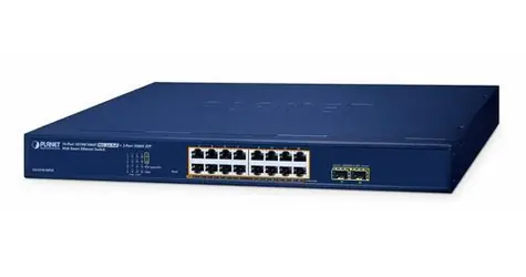 Planet GS-2210-16P2S / Switch / PoE+ / 16x 1Gb RJ-45 / 2x SFP / 240W / L2