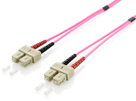 Equip optický kabel SC-SC OM4 1m fialová / Patch kabel / Multimode / Duplex