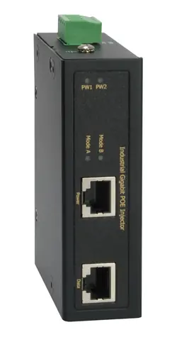 LevelOne IGP-0101 černá / PoE injektor / Gigabit / 802.3af/at / 36 W / -40 až 75 °C