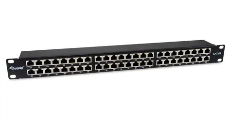 Equip 48 portů / Patch panel / Cat6a / FTP / 1U / 500 MHz