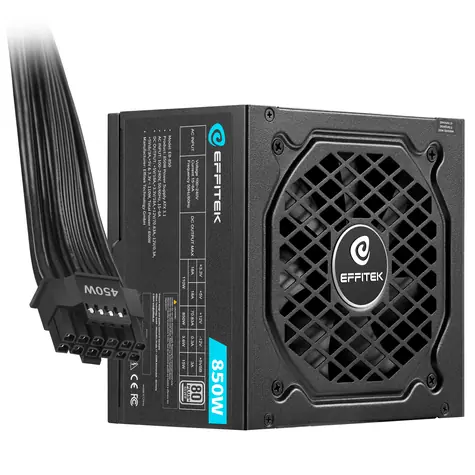 EFFITEK 850W / Napájecí zdroj / ATX 3.1 / PCIe 5.1 / 80 PLUS Silver