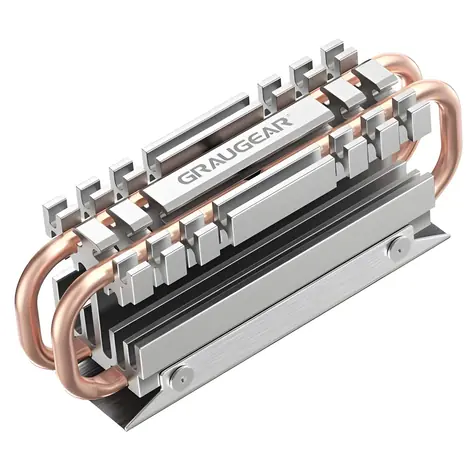 GrauGear G-M2HS06 / Pasivní chladič M.2 SSD / M.2 2280 / hliník, měď / 2 tepelné trubice