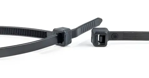 WKK 370x4,8 mm černá / Stahovací pásky / plast / UV stabilní / rozpojitelné / 100 ks