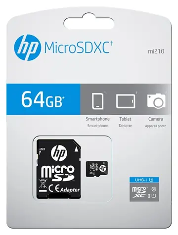 HP mi210 64GB / Paměťová karta / MicroSDXC / Class 10 / UHS-I (U1)