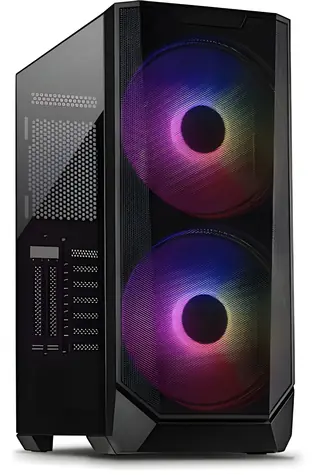 Inter-Tech IT-3503 Airstream černá / Skříň / Mid-Tower / E-ATX / 2x 200mm ARGB / tvrzené sklo
