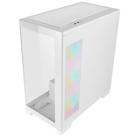AZZA Cove bílá / Midi PC skříň / ATX / Tvrzené sklo 270° / USB-C / Bez zdroje