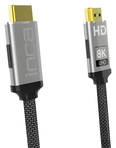 INCA IHM-03T šedá / Kabel HDMI / 2.1 / 48 Gbps / 8K / 3 m / pozlacené konektory