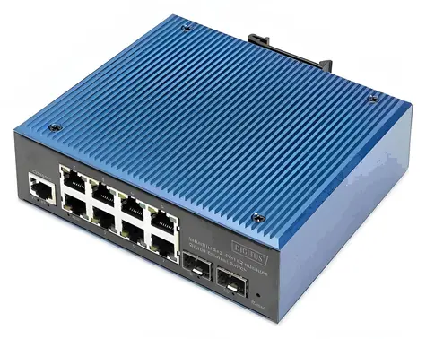 Digitus DN-651157 / Switch / L2 Managed / 8x Gigabit RJ45 + 2x SFP / PoE / DIN lišta