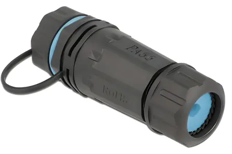 DeLock / Spojka RJ45 samice - samice / Cat.6A / IP68 voděodolná / 10 Gbit/s