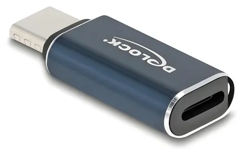 DeLock USB-C 2.0 (M) - Lightning (F) antracitová / Adaptér / PD 3.0 35 W / 0,48 Gbit/s