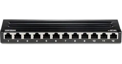 TRENDnet TC-P12C6AS černý / Patch panel / 12 portů / Cat6a stíněný / 10