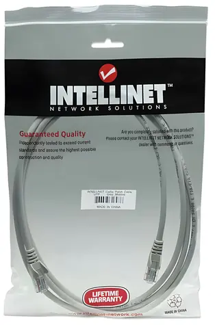 Intellinet U/UTP Cat5e šedá / Patch kabel / RJ-45 / 5 m / Pozlacené kontakty