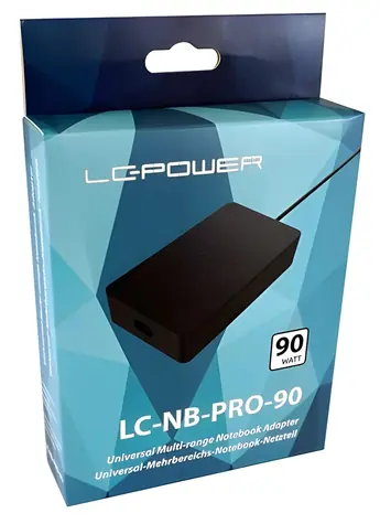 LC-Power LC-NB-PRO-90 / Napájecí adaptér pro notebook / 90 W / 100-240 V