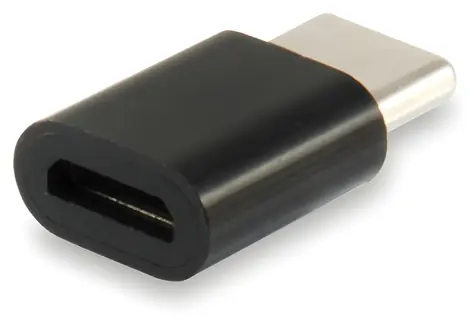 Equip Adaptér USB-C – Micro USB černá / Redukce / Hliníkové tělo