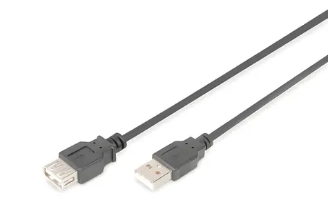 Digitus černá / Prodlužovací kabel / USB 2.0 / USB A - USB A / 1,8 m