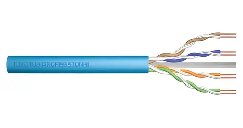 Digitus Cat6a / Instalační kabel / U/UTP / 500m / AWG 23/1 / LSZH / světle modrá