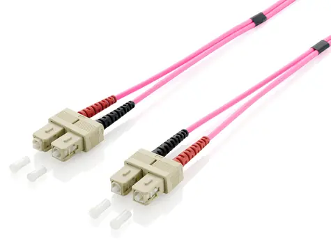 Equip optický kabel SC-SC OM4 10m fialová / Patch kabel / Multimode / Duplex / LSZH