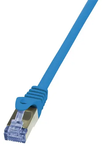 LogiLink modrá / Patch kabel / Cat6A / S/FTP / RJ-45 / 0,5 m / AWG 26/7 LSZH