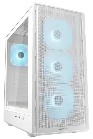 COUGAR Airface Pure PRO bílá / PC skříň / ATX / micro-ATX / mini-ITX / ARGB / průhledná bočnice / bez zdroje
