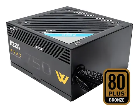 AZZA PSAZ-750W / Zdroj / 750W / Aktivní PFC / 120mm ventilátor / 80 PLUS Bronze