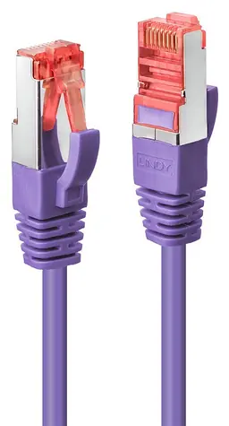 Lindy fialová / Patch kabel / Cat6 S/FTP / RJ45-RJ45 / 1,5 m / 250 MHz