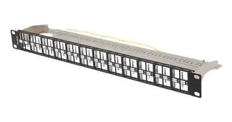 Lanberg černá / Patch panel pro keystone / 48 portů / neosazený / 1U / 19