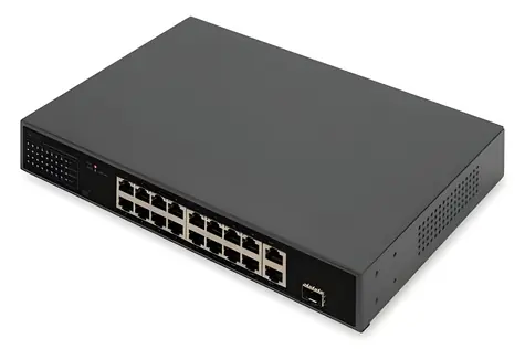 Digitus DN-95355 / Switch / 16x 10/100 PoE / 1x Gigabit Combo / 32W/port / do racku