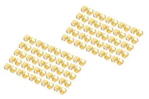 Digitus žlutá / Barevné klipy pro patch kabely / RJ45 / Cat5e-6A / 100 ks