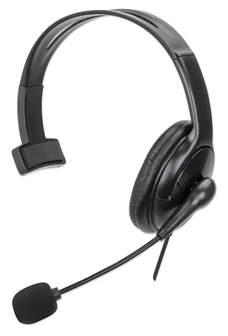 Manhattan Mono černá / Headset / Monofonní / USB / Mikrofon / 2m kabel