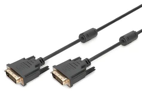 Digitus DVI-D Dual Link černý / Propojovací kabel / DVI(24+1) St/St / 3 m / feritová tlumivka / 2560×1600px