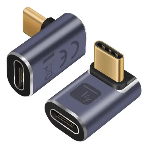 Techly IADAP USB4C-40G šedá / Redukce USB-C - USB-C / USB4 / 40 Gb/s / 8K 60Hz