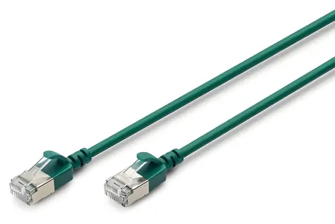 Digitus Slim zelená / Patch kabel / Cat.6A / F/FTP / RJ-45 / 1 m