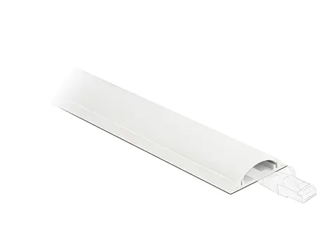 DeLock Kabelový žlab 30x8 mm bílá / Délka 1 m / Samolepicí / PVC