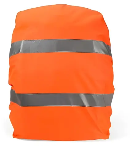 DICOTA Raincover HI-VIS oranžová / Pláštěnka na batoh / 25 l / do 320×455×220 mm / polyester / reflexní 3M pruhy