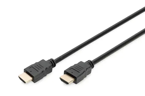 Digitus HDMI 5m černý / Kabel HDMI / 4K 60Hz / HDMI 2.0 / Ethernet, ARC, pozlacené konektory