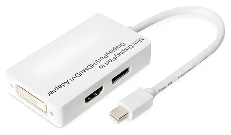 Digitus Mini DP/M - DVI-D/F / Redukce / 0,2 m / bílá