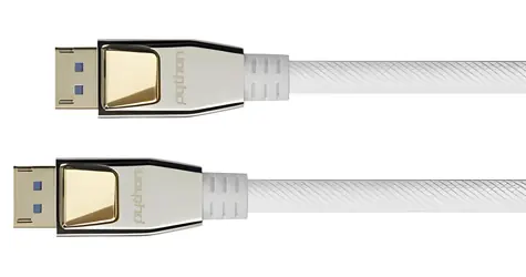 Lindy Python DisplayPort 2.0 bílá / Přípojný kabel DisplayPort - DisplayPort / 8K 60Hz / 54 Gbit/s / 2 m