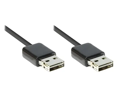Good Connections USB 2.0 EASY-A černá / Propojovací kabel / A-A / 3 m / 480 Mbit/s