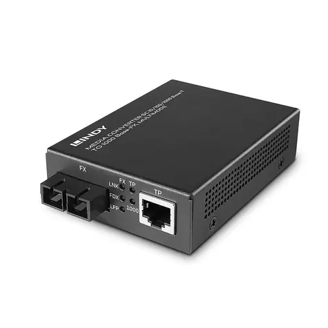 Lindy 25119 / Mediakonvertor / RJ-45 na 100Base-FX (SC) Multimode / 550 m